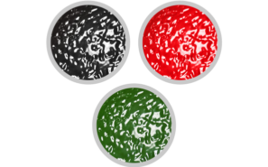 Barvy grilu CHAMELEON: černá, červená, zelená